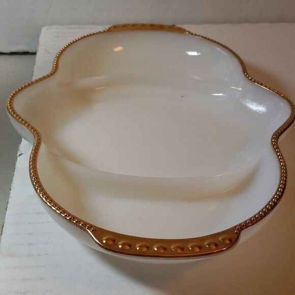 Relish Tray Fire King Oven Ware Cottagecore Kitsch - Picture 9 of 9